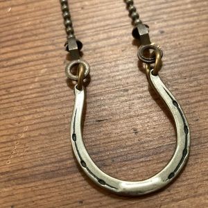 Brass Horseshoe Necklace